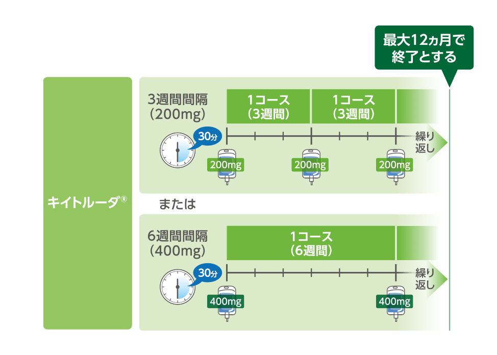治療スケジュール例のイラスト