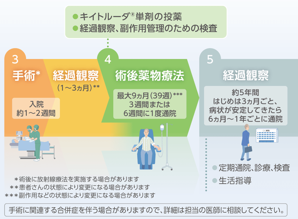 術後薬物療法の治療内容のイメージ