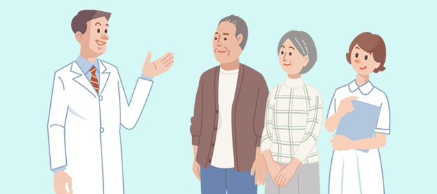 キイトルーダ®と化学療法の併用治療の特に注意すべき副作用について話しているイメージ