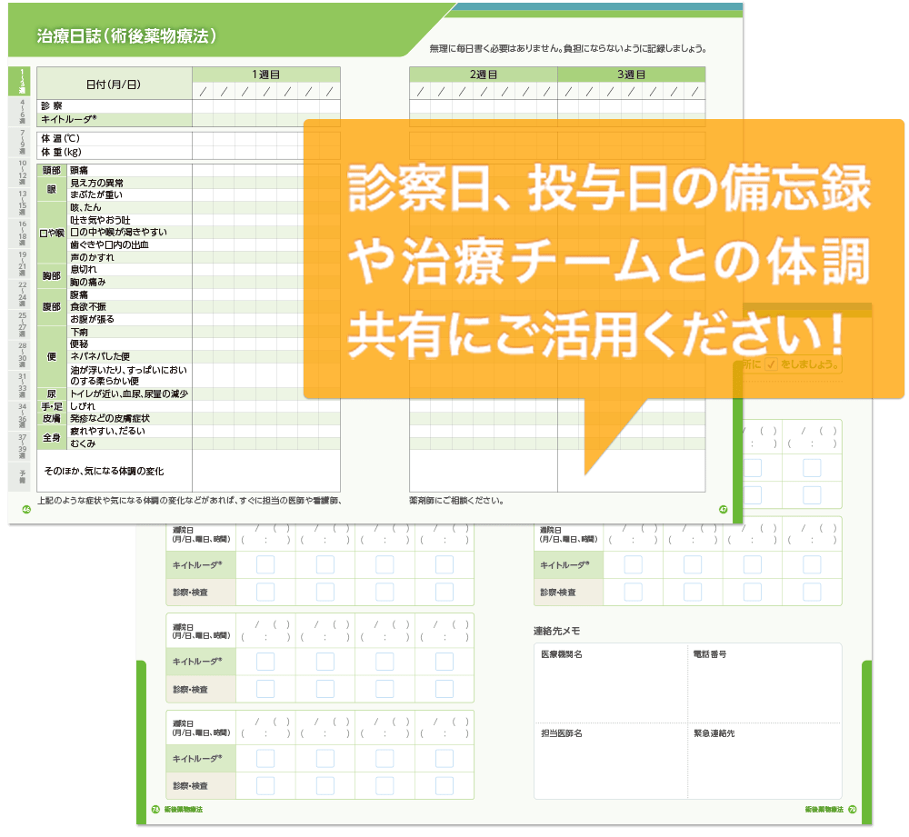 治療日誌のイメージ