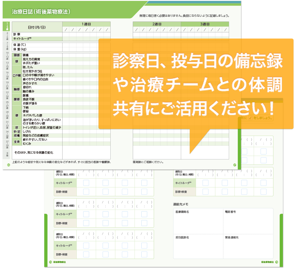治療日誌のイメージ