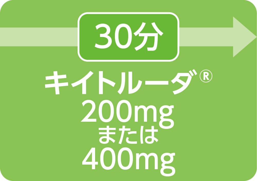 キイトルーダ®200mgまたは400mgを約30分かけて静脈内へ点滴します。